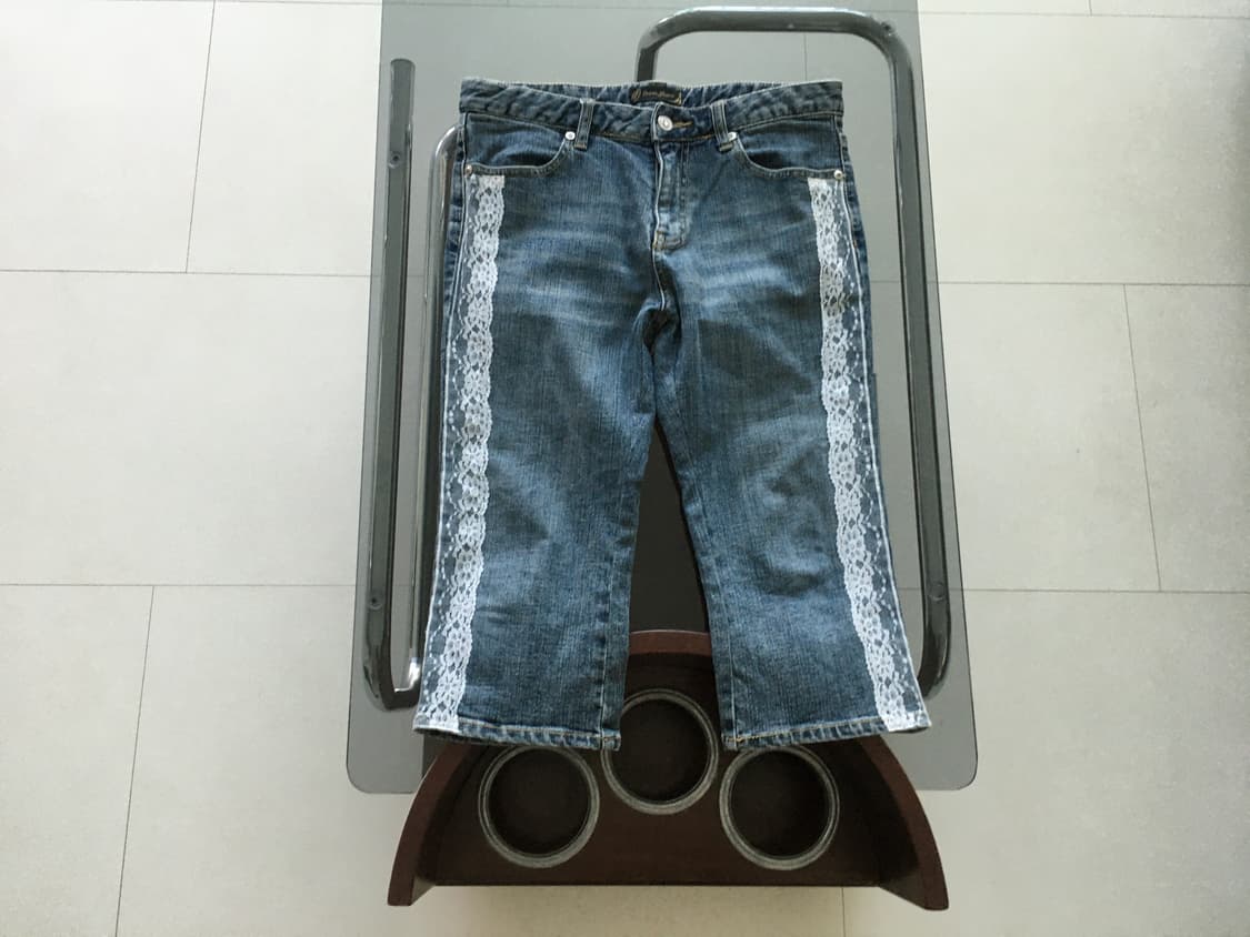 vintage lace trim jeans 상품이미지1