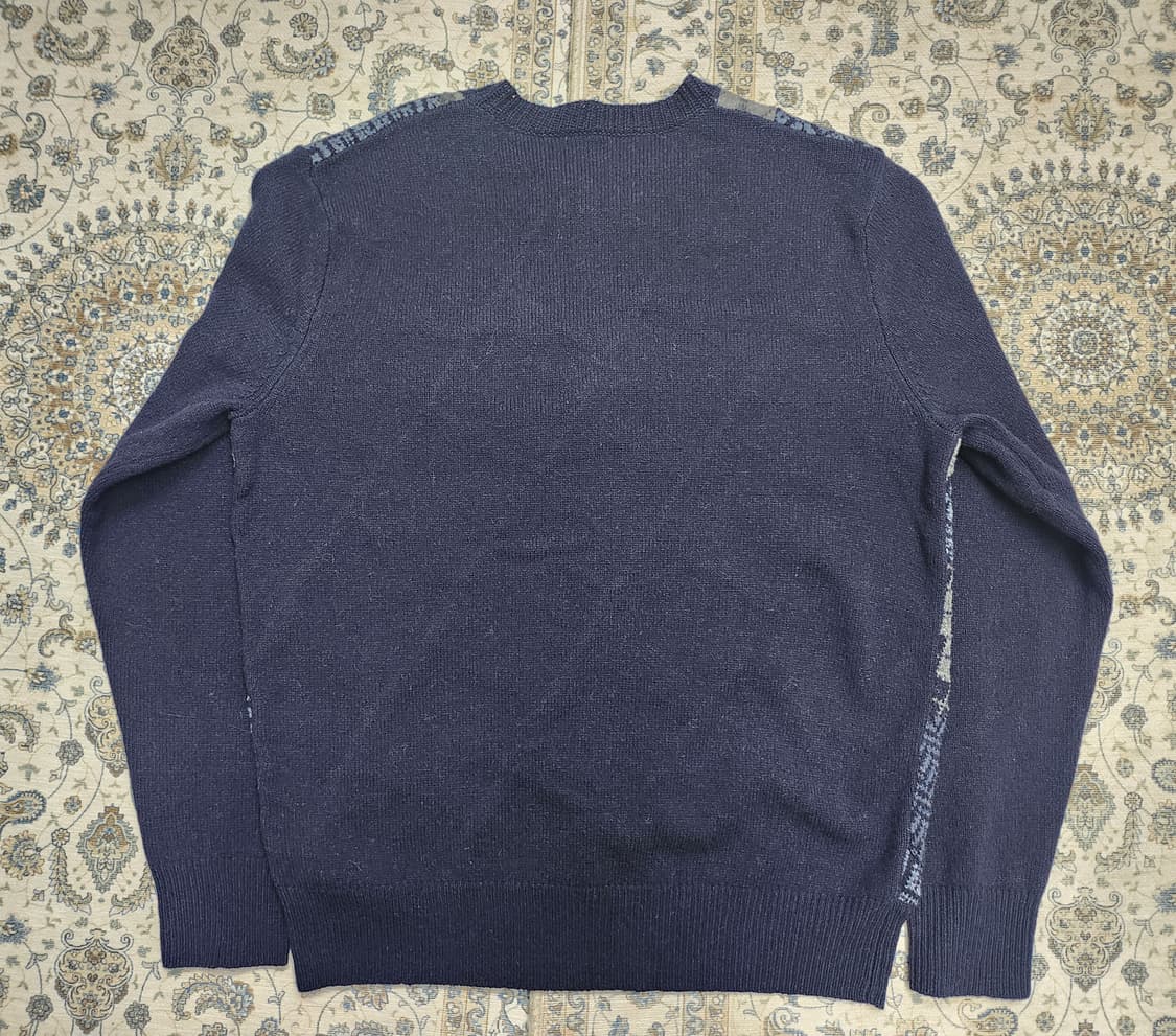 J.CREW 램스울 100% 패치워크 가죽배색 가디건 M 상품이미지3