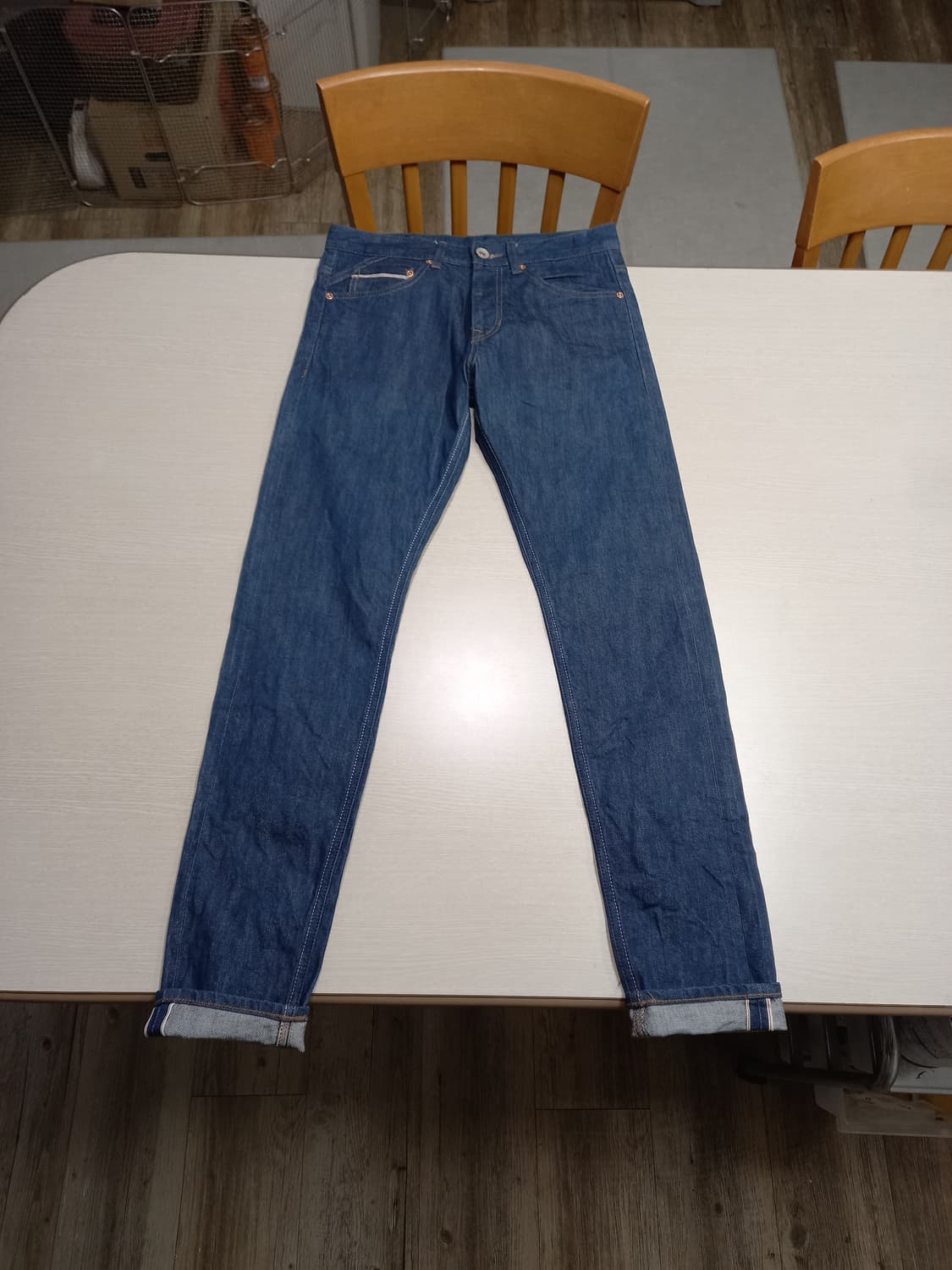 28 새상품 SPAO 셀비지 스판 슬림일자진 28-913 상품이미지1