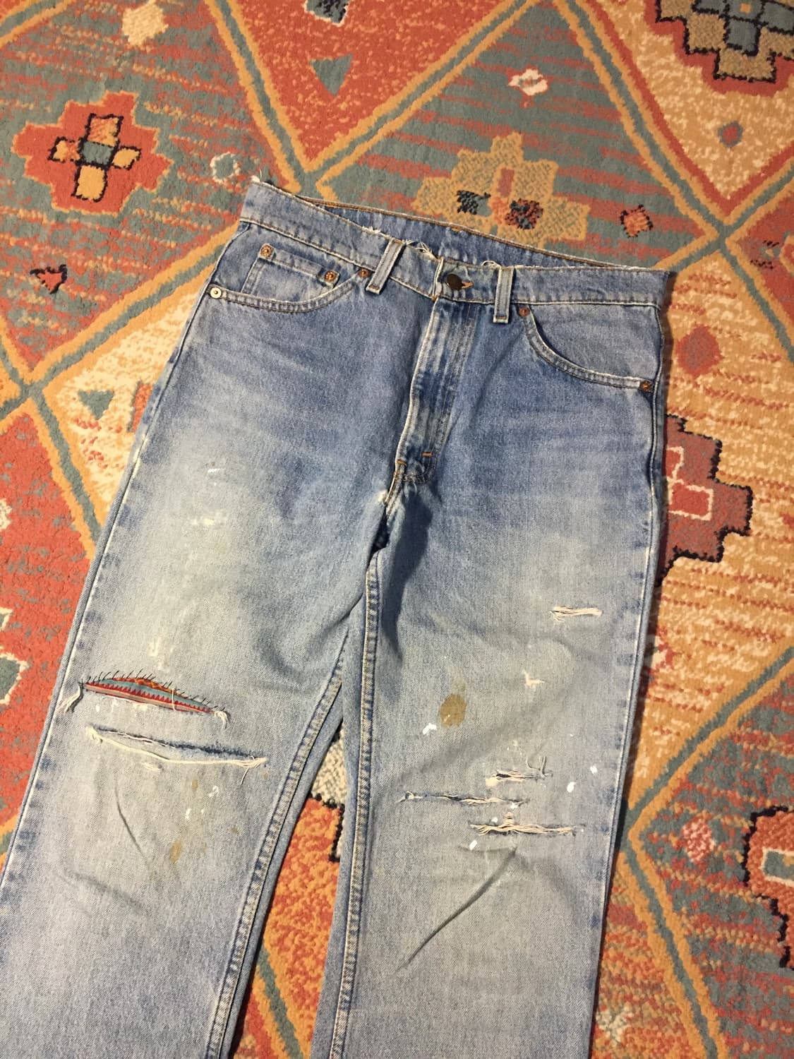 90‘s 리바이스 517 사시코 히피 리페어 데님 상품이미지2