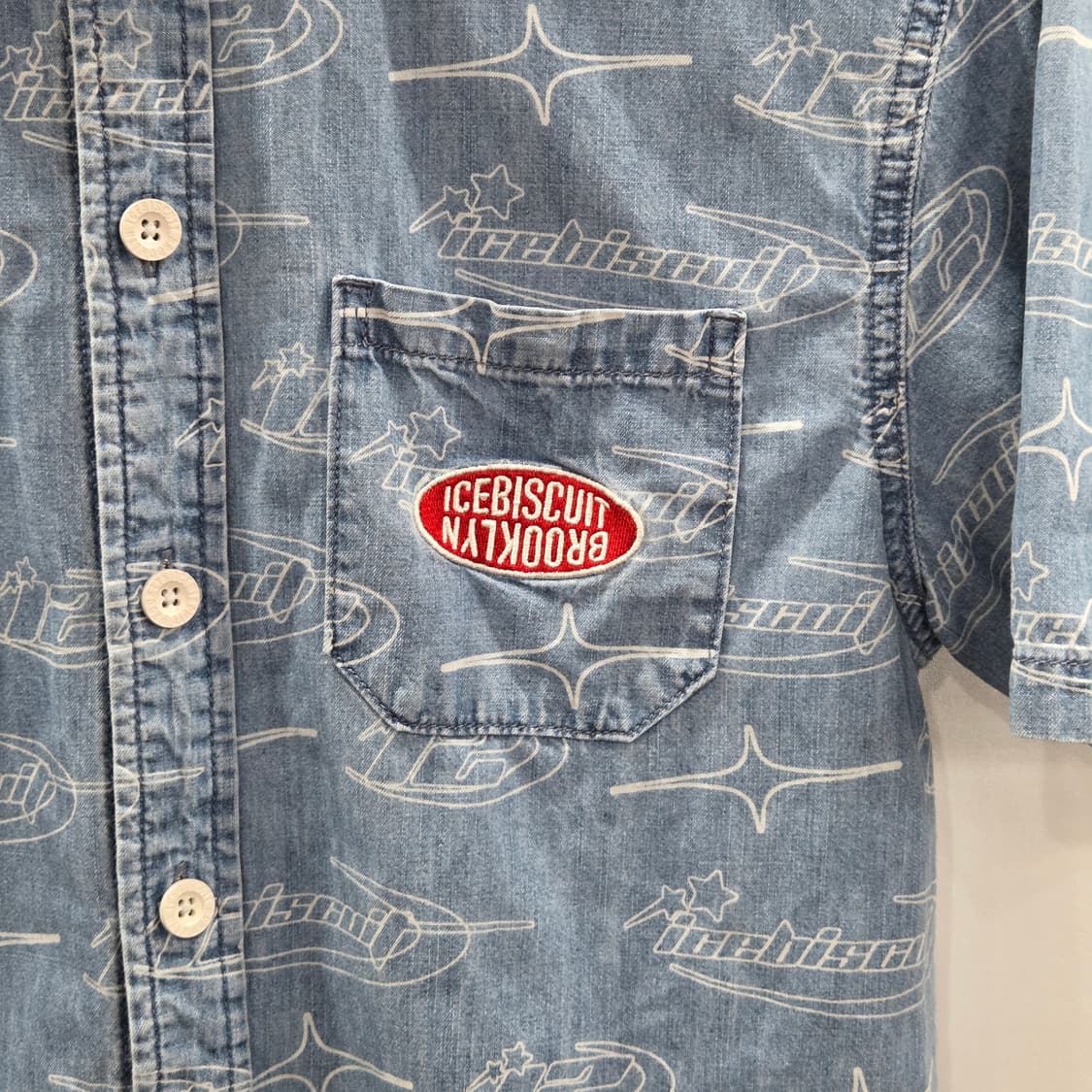 아이스비스킷 키즈 데님반팔셔츠 155 상품이미지2