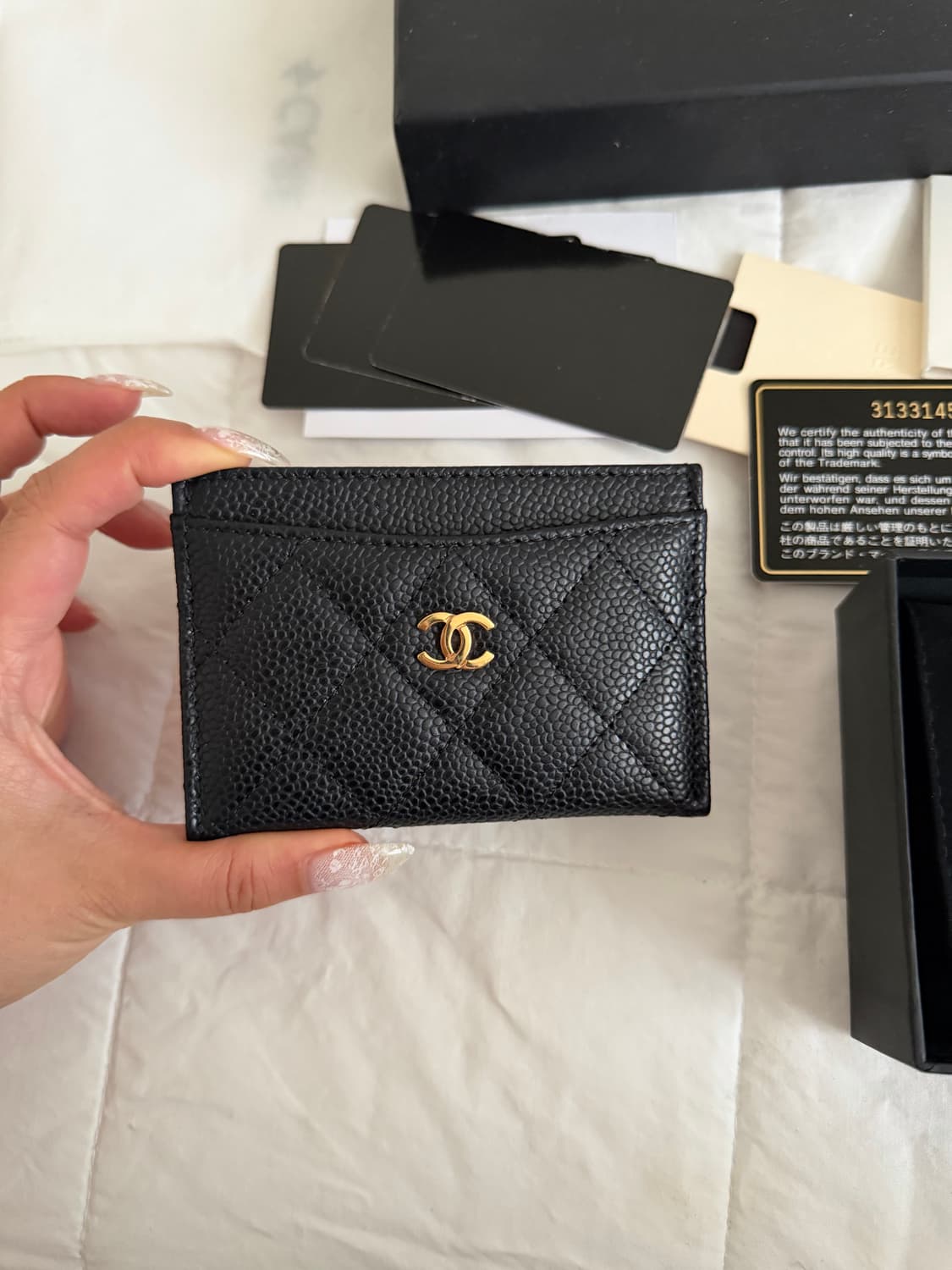 샤넬 카드지갑 캐비어 금장 31번대 상품이미지3