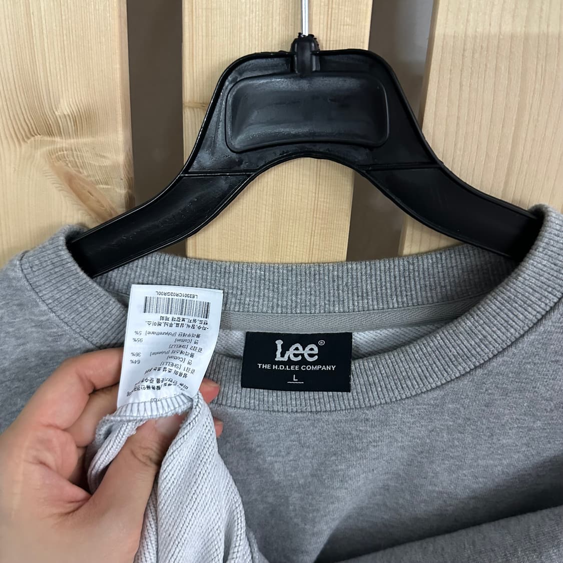 (L) 리 Lee 맨투맨 그레이 상품이미지4