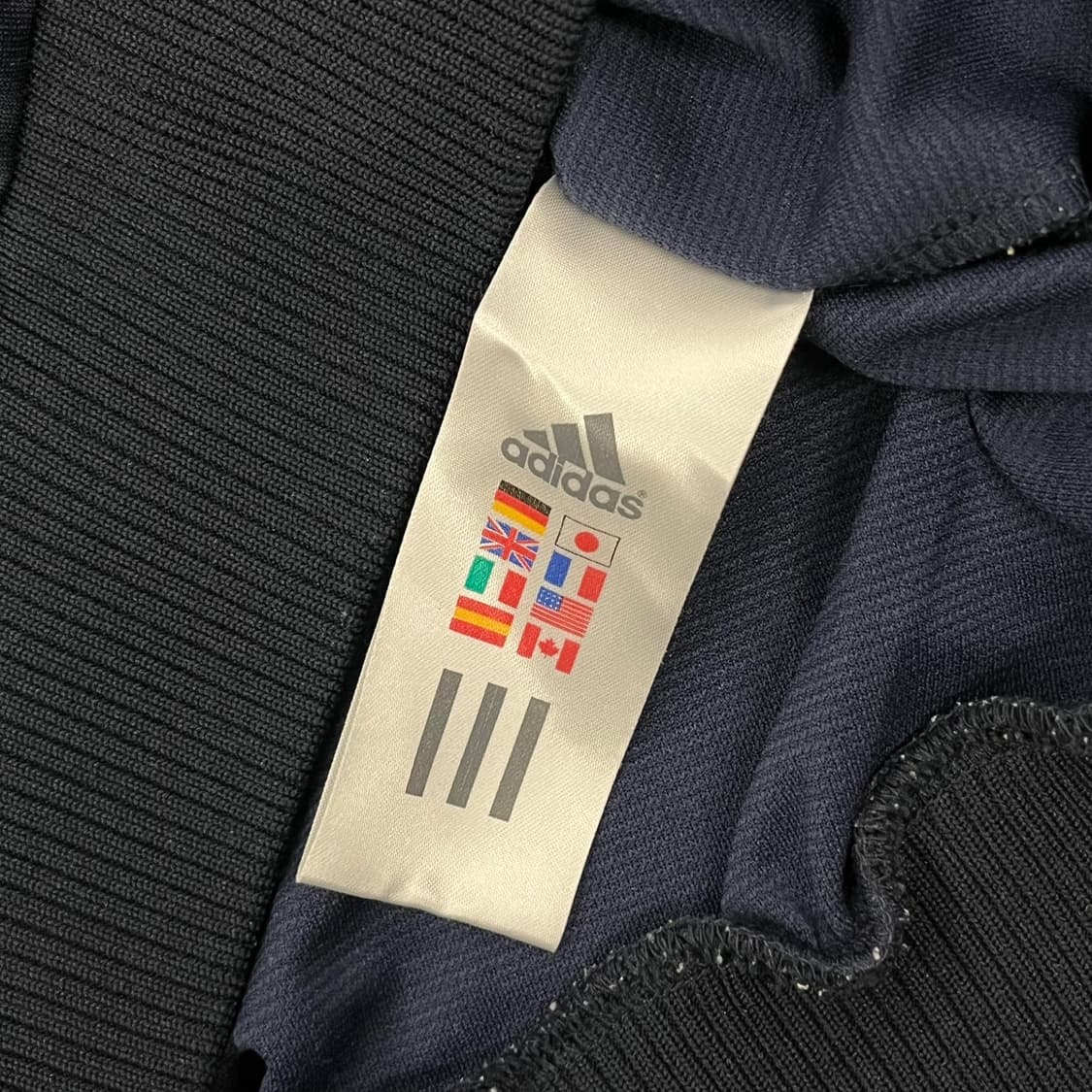 아디다스 대만 네이비 블루 화이트 배색 져지 트랙탑  105 상품이미지6