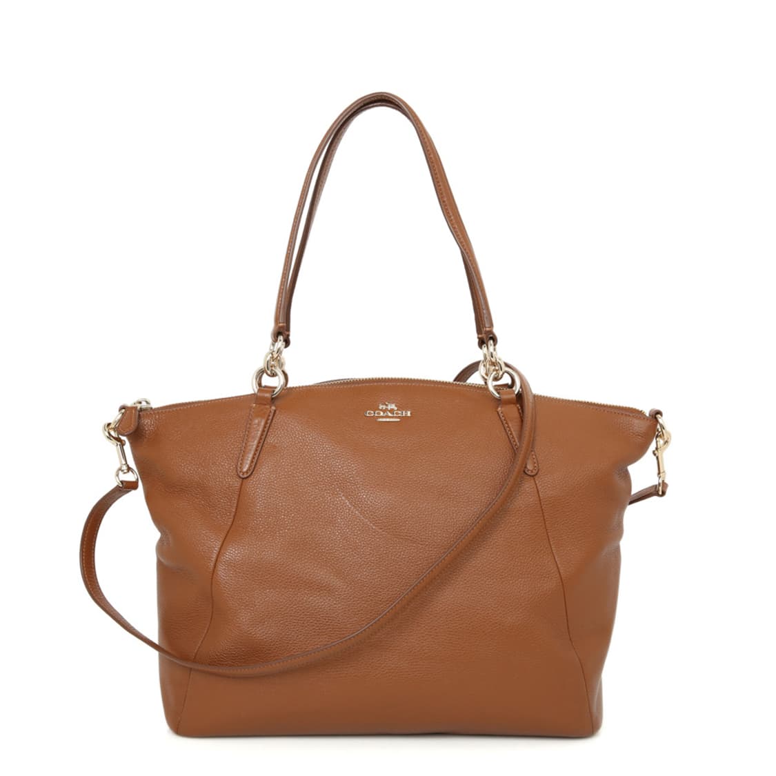 코치 켈시 사첼 인 브라운 레더 숄더백 F36591 상품이미지2