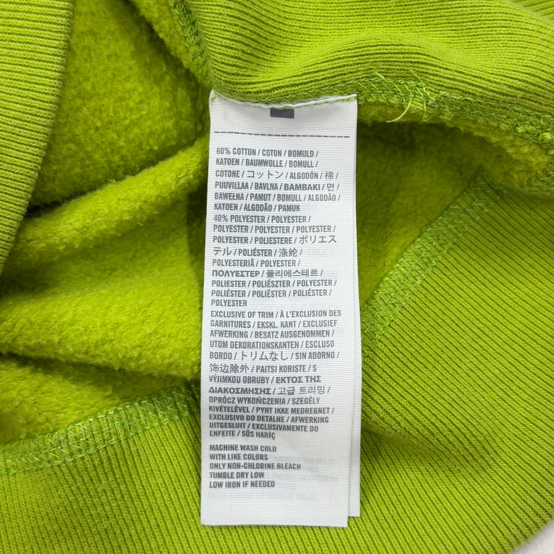 아베크롬비 빈티지 스펠로고 딱붙핏 Y2K 후드집업 자켓 라이트그린 라임 상품이미지5