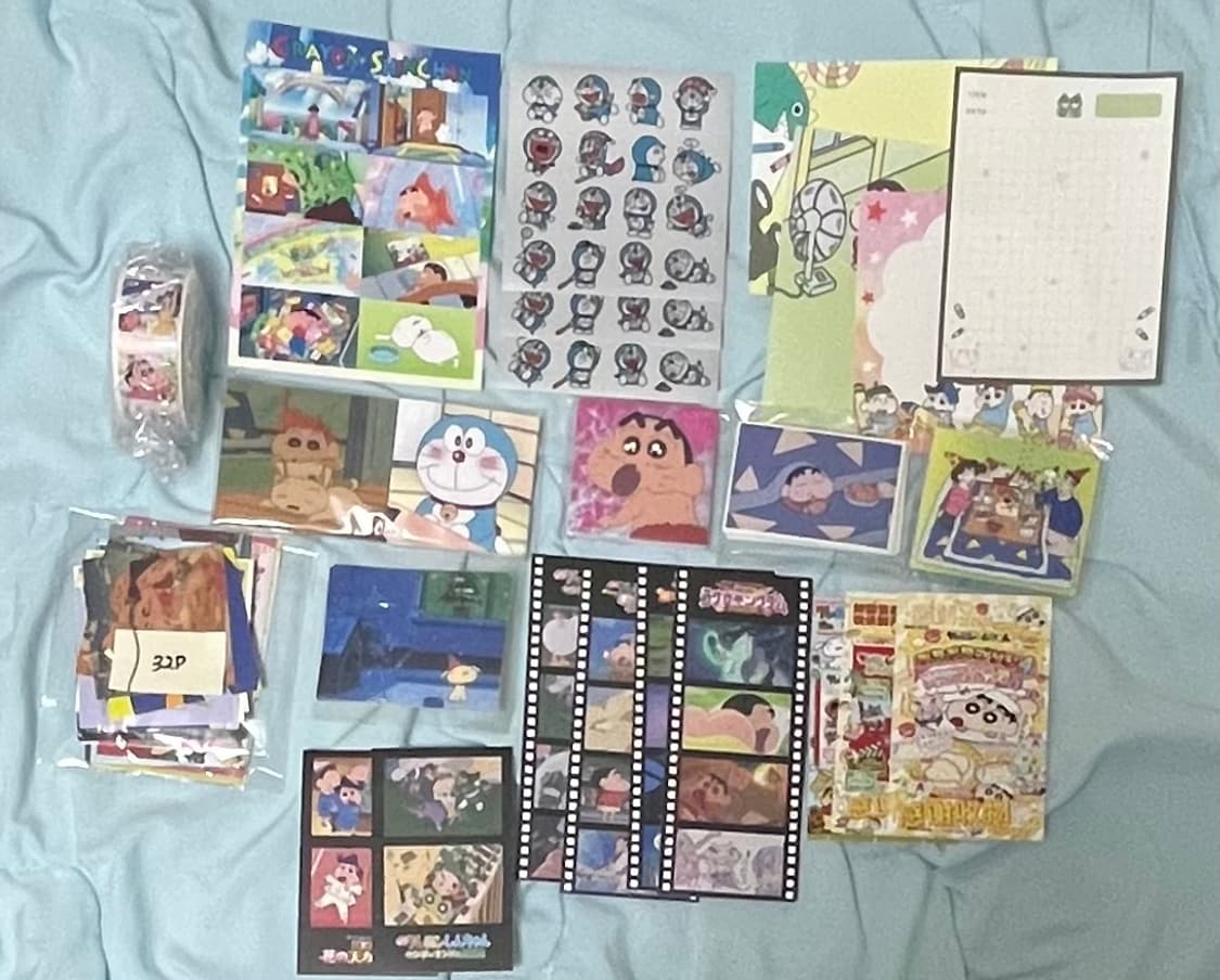 도라에몽+짱구는 못말려)스티커+메모지 세트 상품이미지2