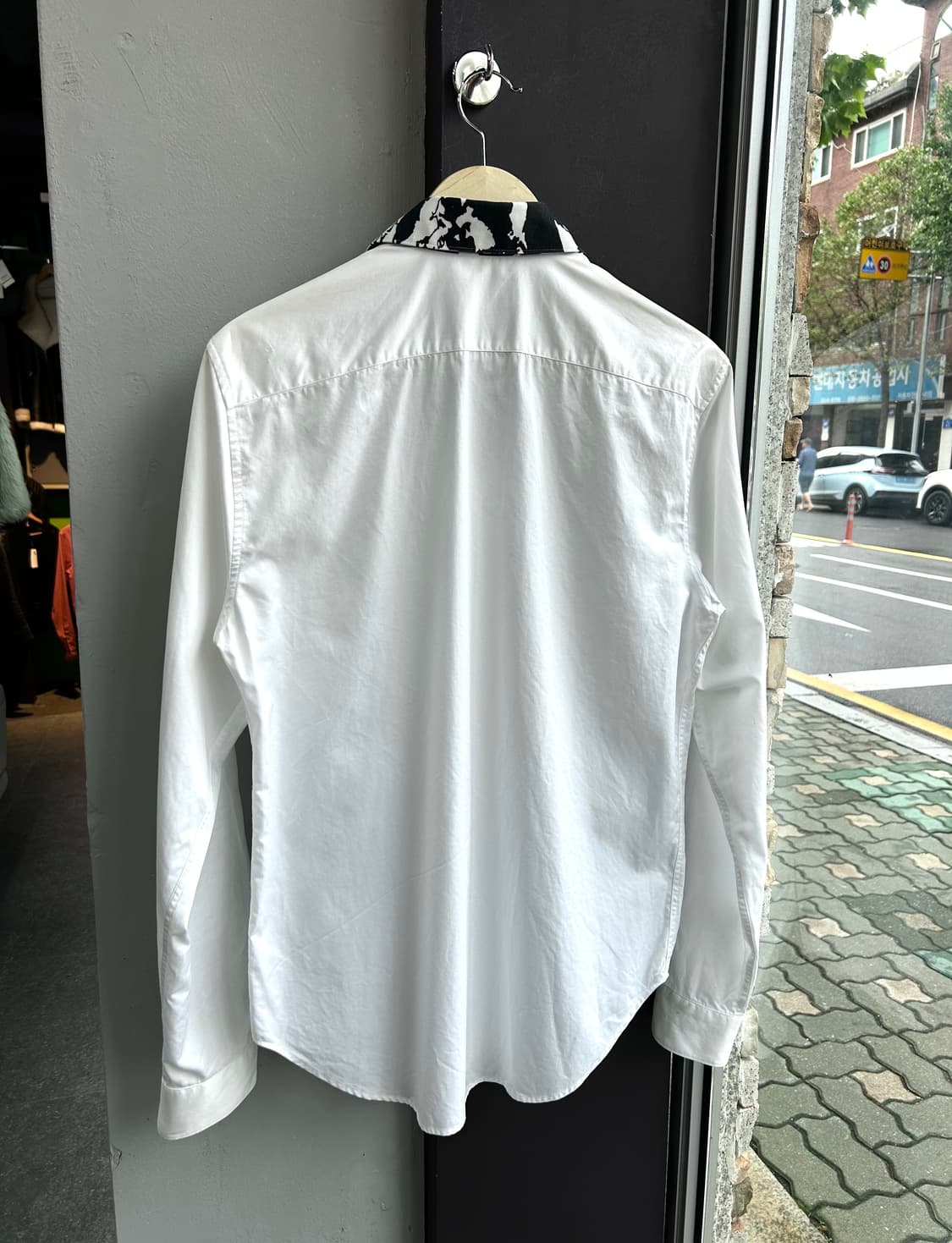 100/ 마커스루퍼 넥 포인트 화이트 셔츠 상품이미지6