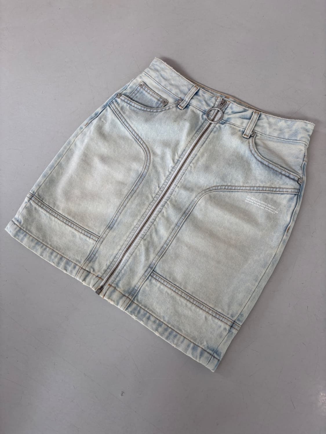 Vintage Off White Denim skirt 상품이미지3
