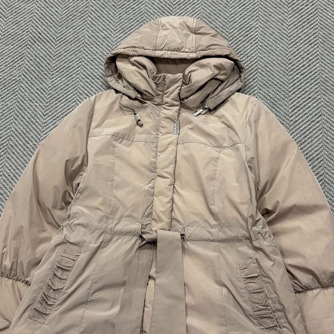 발망 덕다운 리본 후드패딩 v1933 상품이미지3