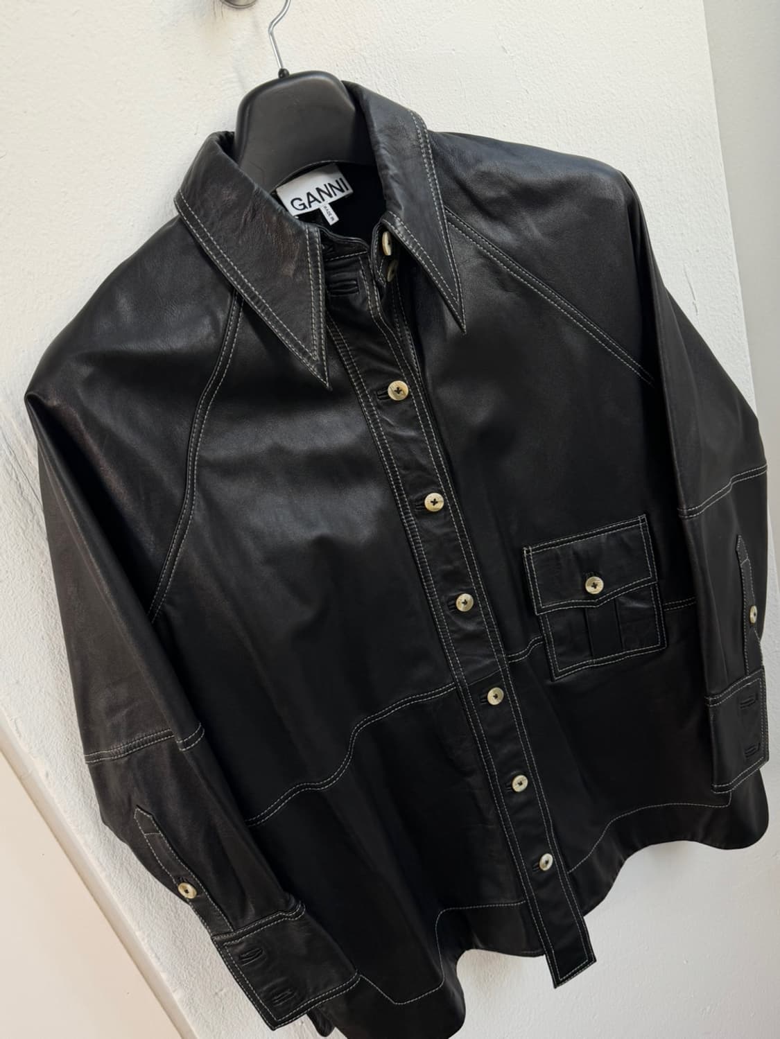 가니 오버사이즈 레더 셔츠  상품이미지4