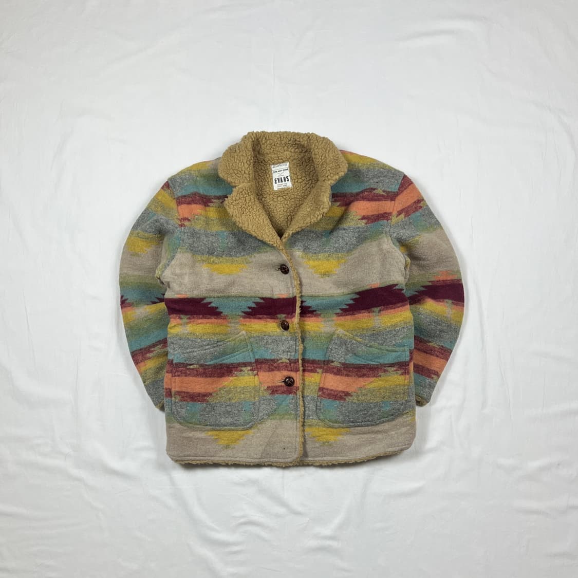 빈티지 나바호 패턴 털 자켓 상품이미지1