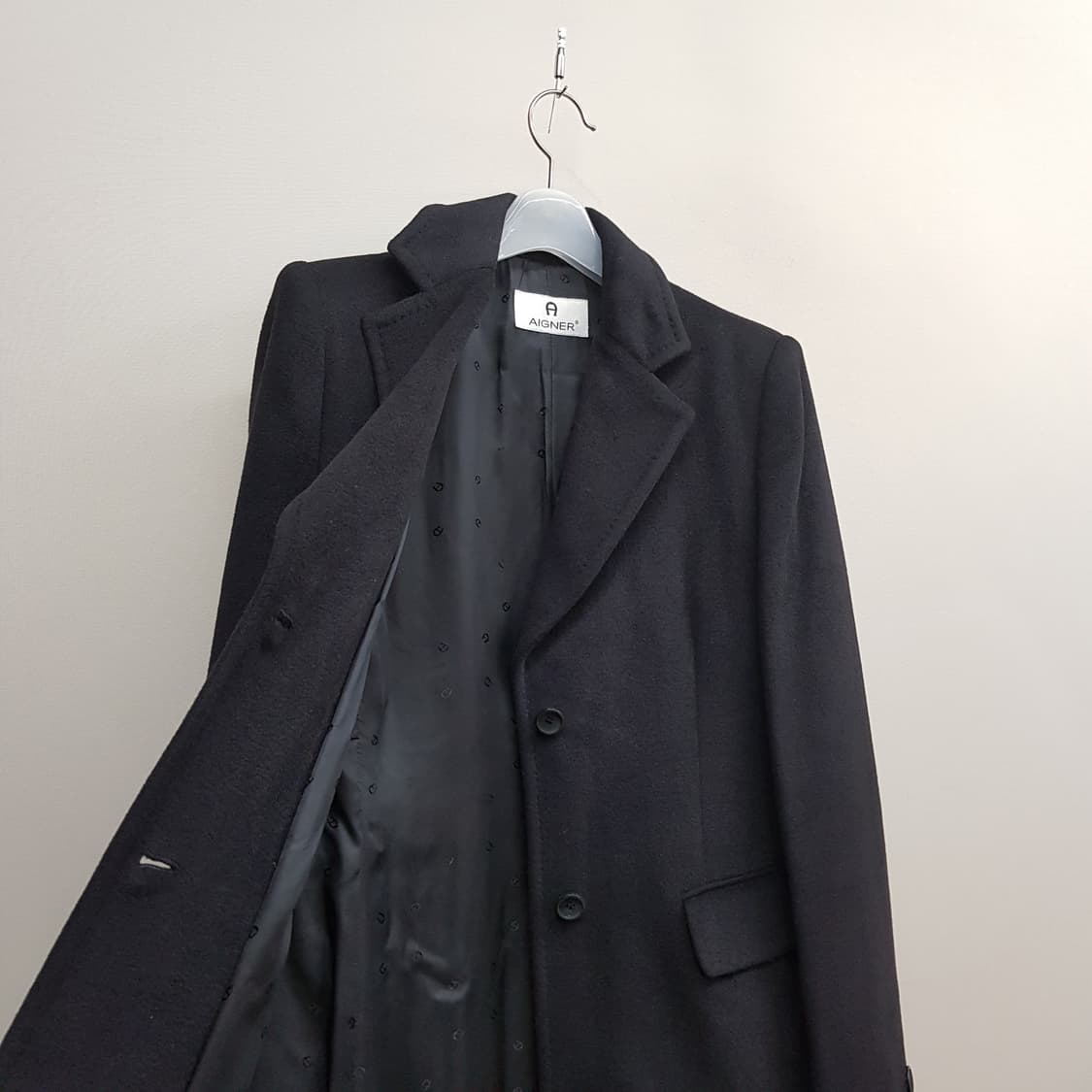 AIGNER 아이그너 클래식 울 앙고라 롱 코트 it 40사이즈 상품이미지6