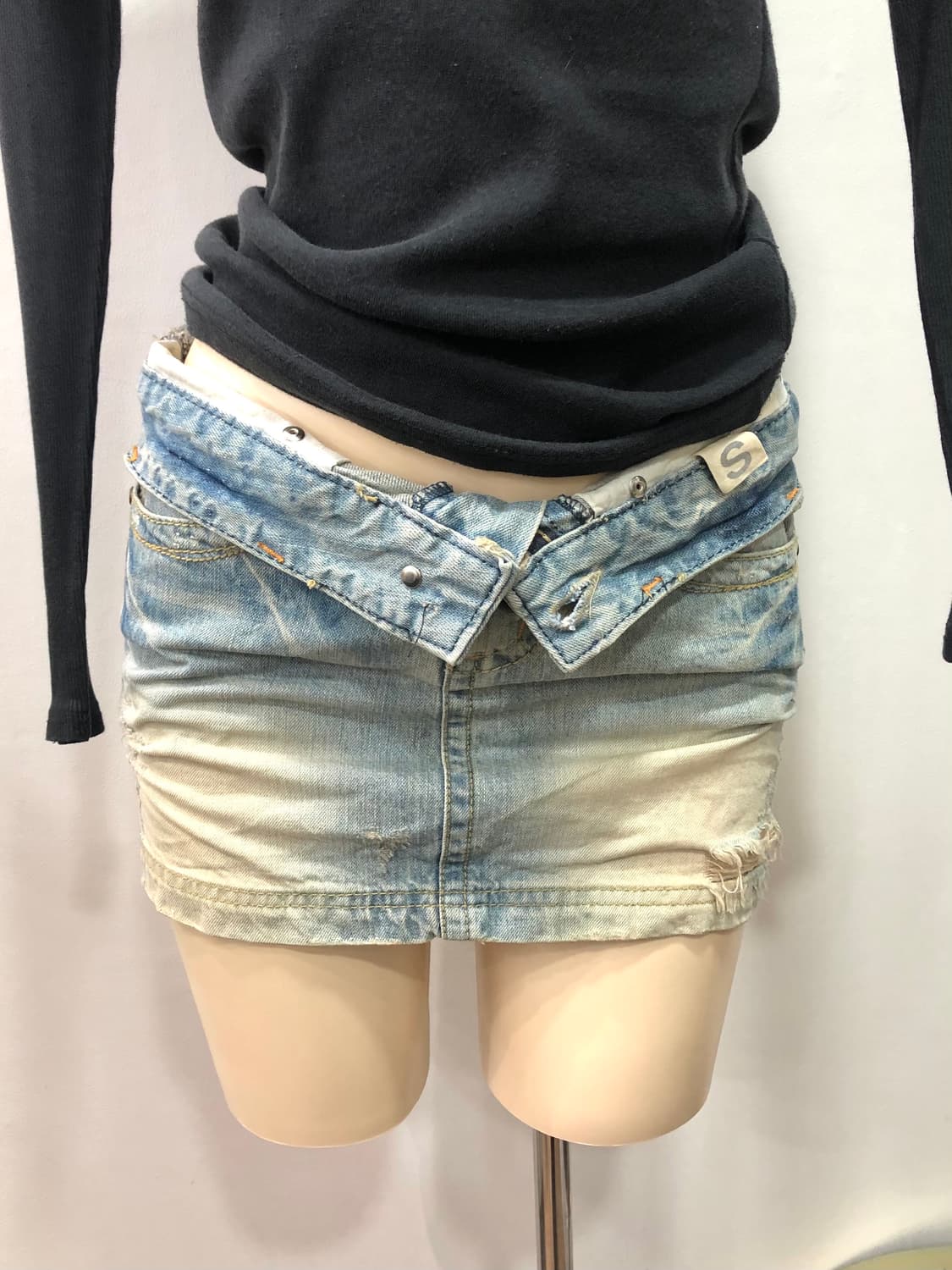 lolita jeans denim mini skirt 상품이미지5