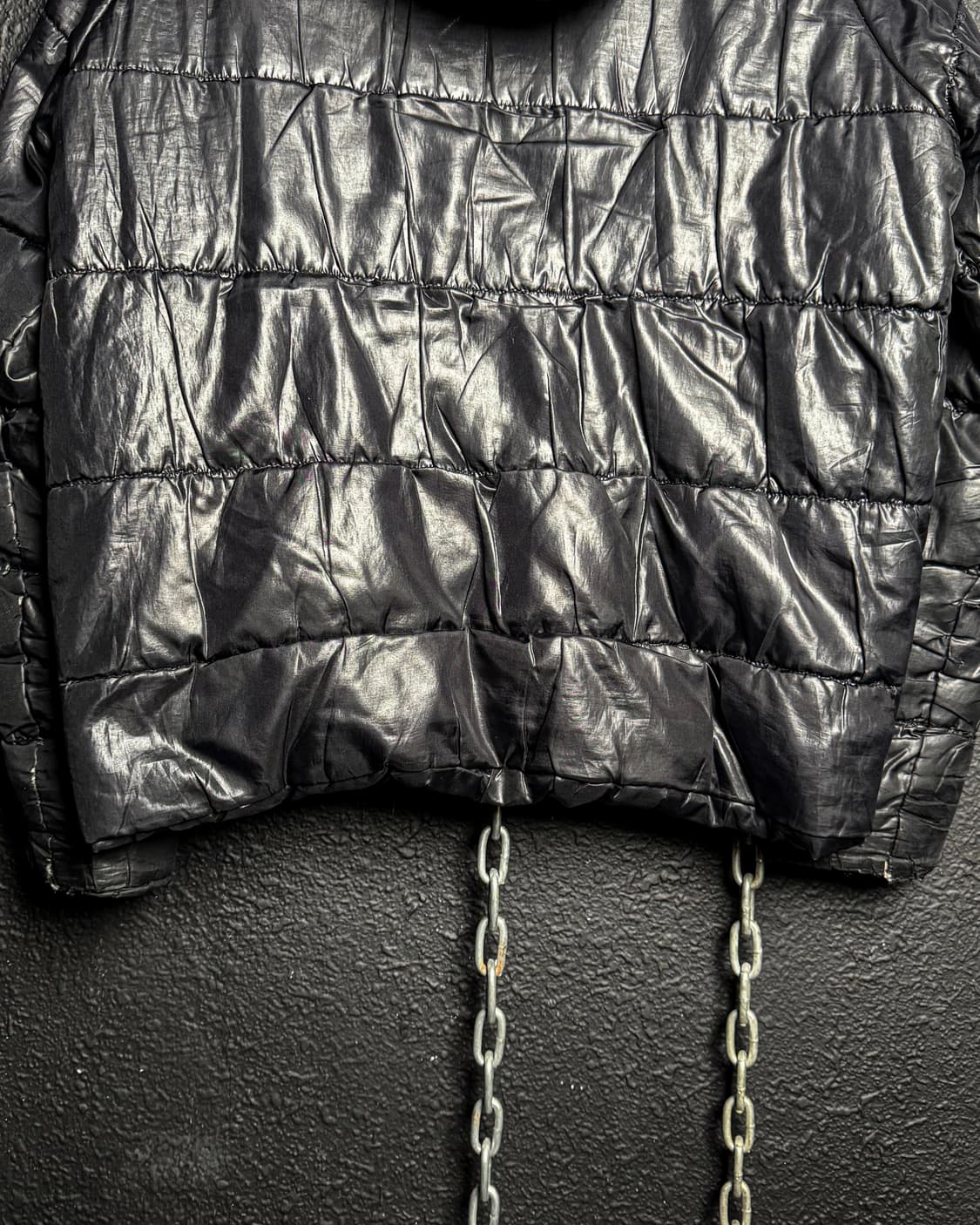 Glossy Black Hooded Jacket 상품이미지6