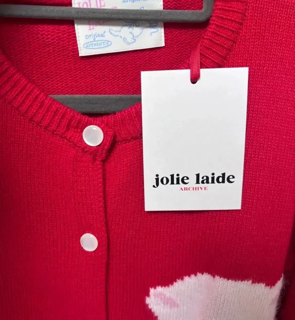 졸리레이드 캐시 가디건 새상품 레드 상품이미지5