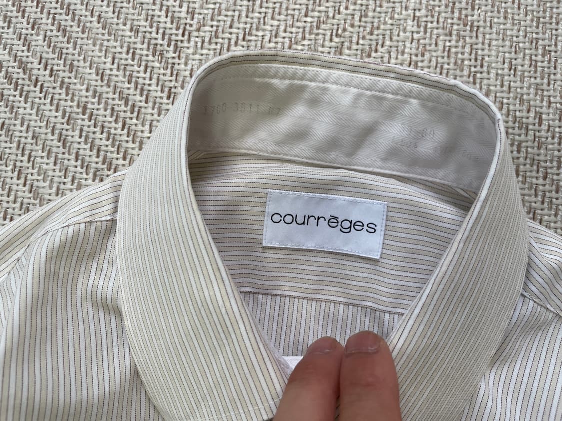 Courreges 꾸레쥬 베이지 카라 셔츠  상품이미지4