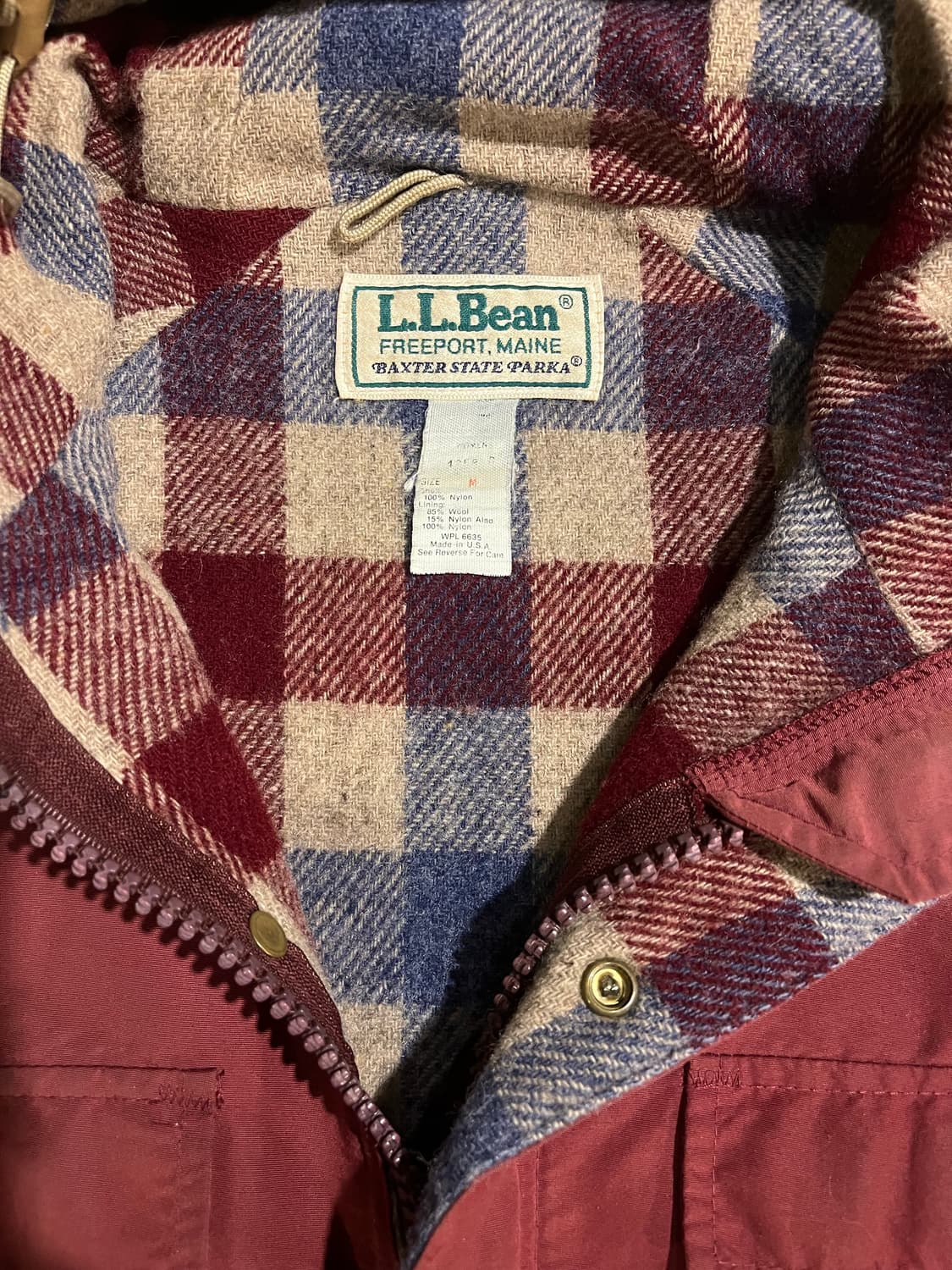 빈티지엘엘빈울플란넬안감점퍼(미국생산) 상품이미지1