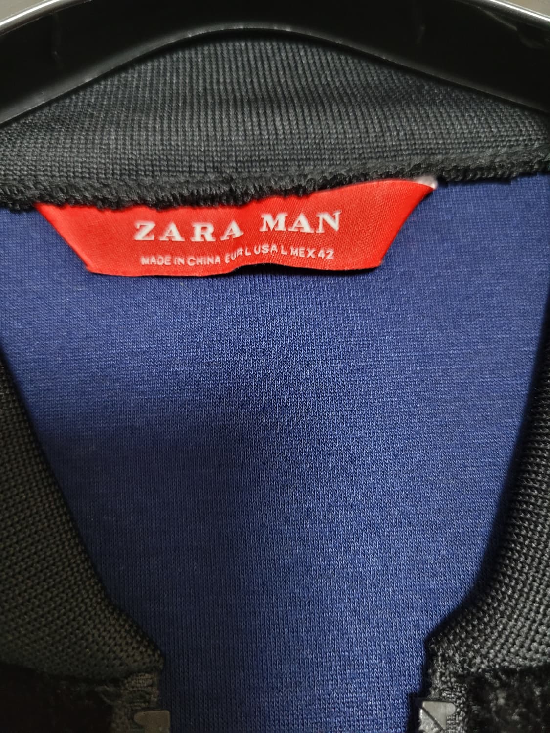 자라 벨벳 바시티 자켓 점퍼 블랙 L 상품이미지5