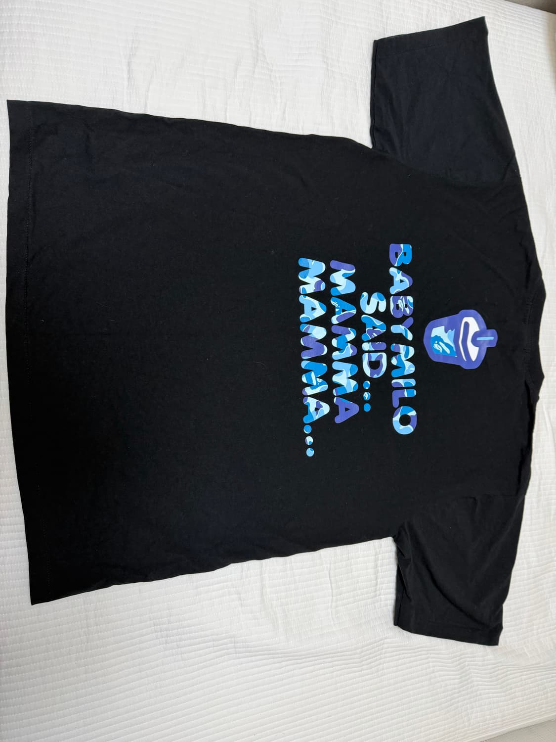 베이프 ABC 카모 베이비 마일로 쥬스 썸머 티셔츠 블랙 상품이미지1