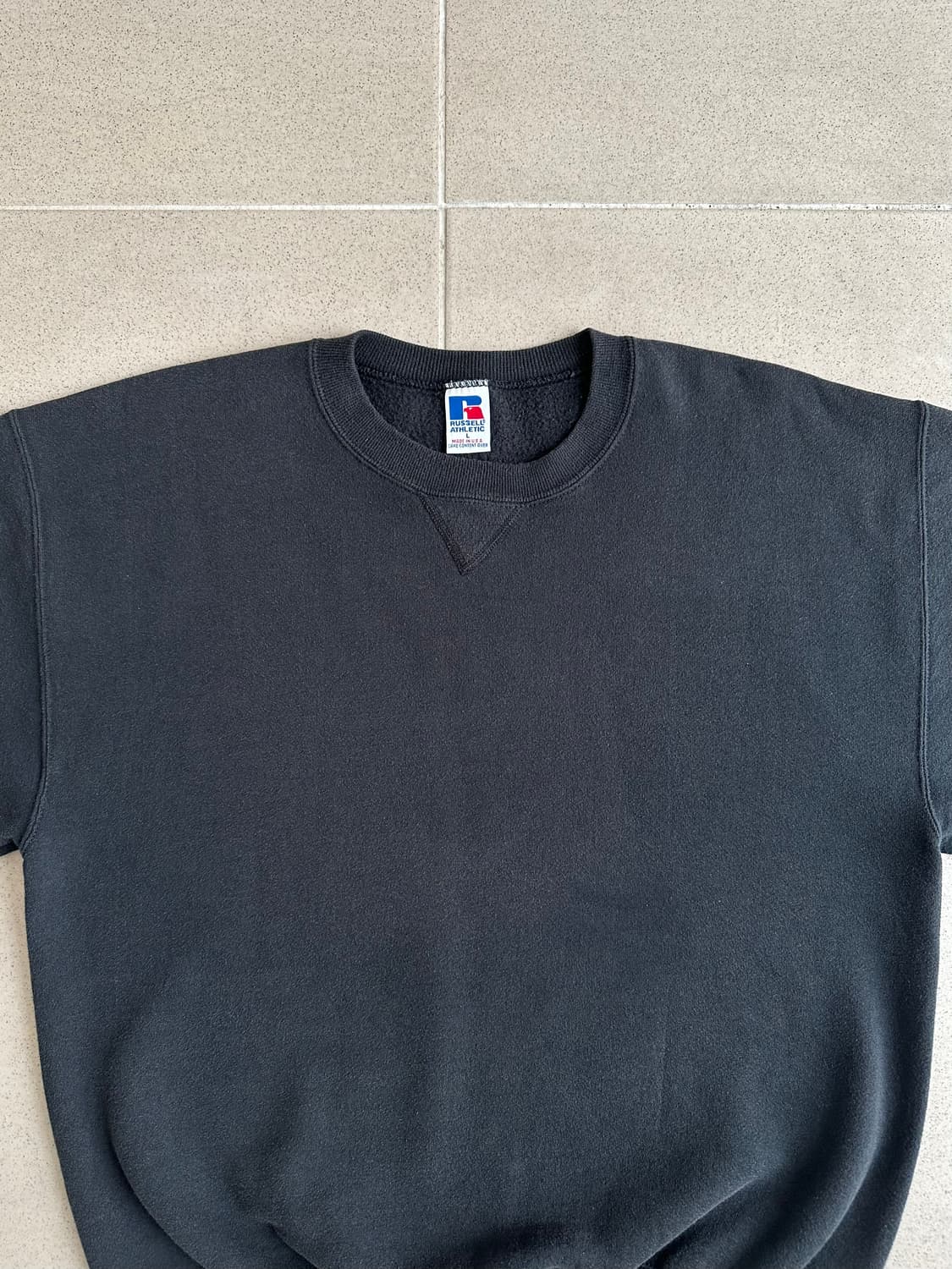 90s 빈티지 러셀 스웻셔츠 블랙 L USA 상품이미지4