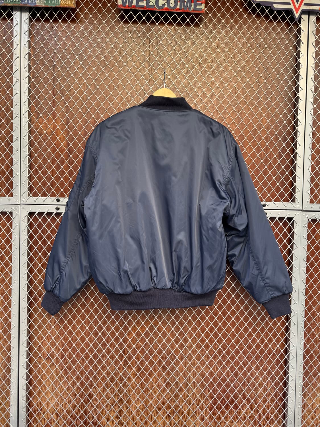 산토리 보스커피 일본빈티지 리버시블 MA1 블루종 봄버 자켓 L 상품이미지4
