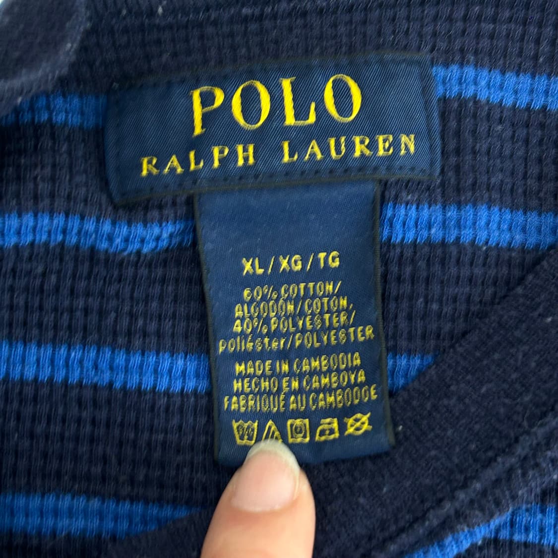 Polo 폴로 네이비 포니 블루 네이비 스트라이프 롱슬리브 상품이미지5