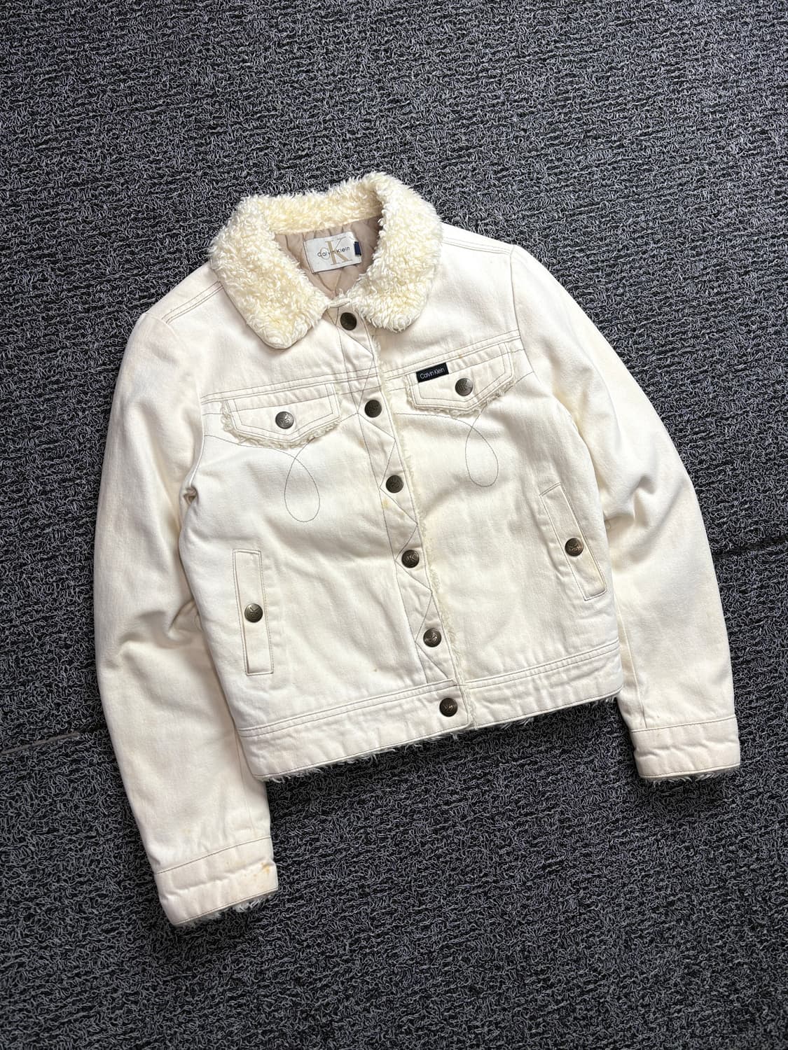 00s 캘빈클라인 올드스쿨 쉐르파 트러커 데님 자켓 2140 상품이미지1