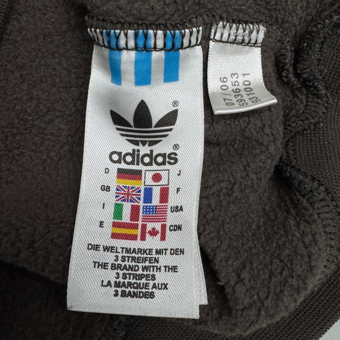 아디다스 브라운 빅로고 올드스쿨 스웻 후드티 상품이미지6