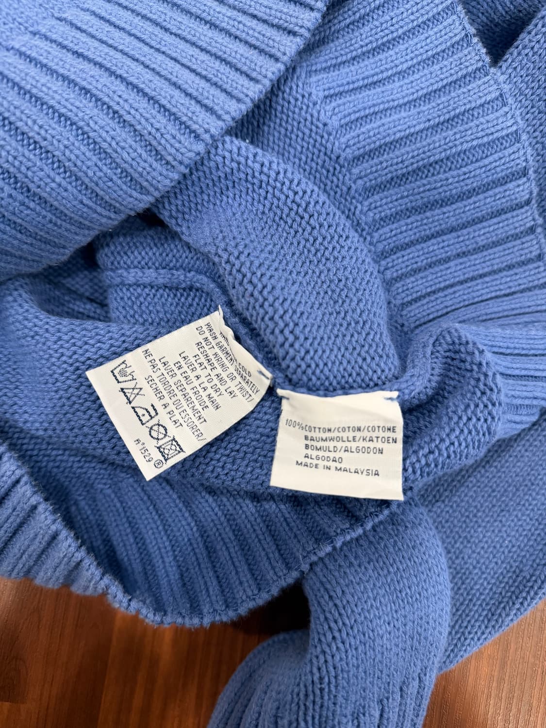 90-00s Polo RL 폴로 랄프로렌 브이넥 니트 (sky blue) 상품이미지8