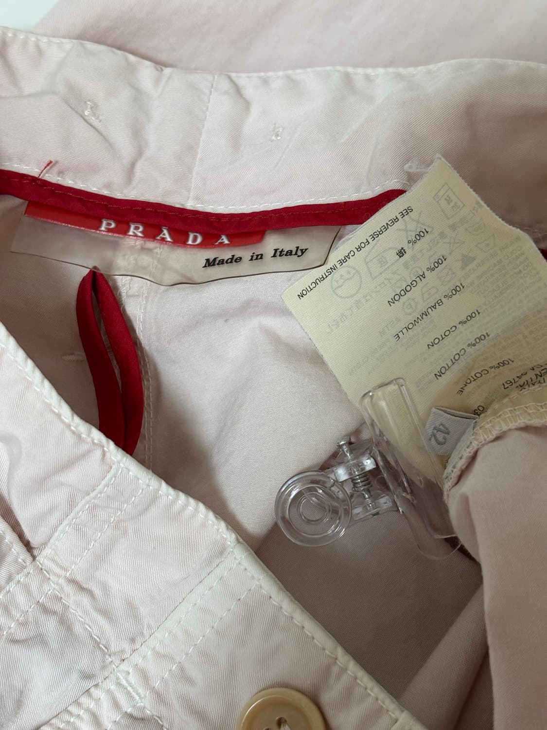 Prada 프라다 딸기우유 핑크 벨트 팬츠 XL 모리걸 페어리 그런지 상품이미지3