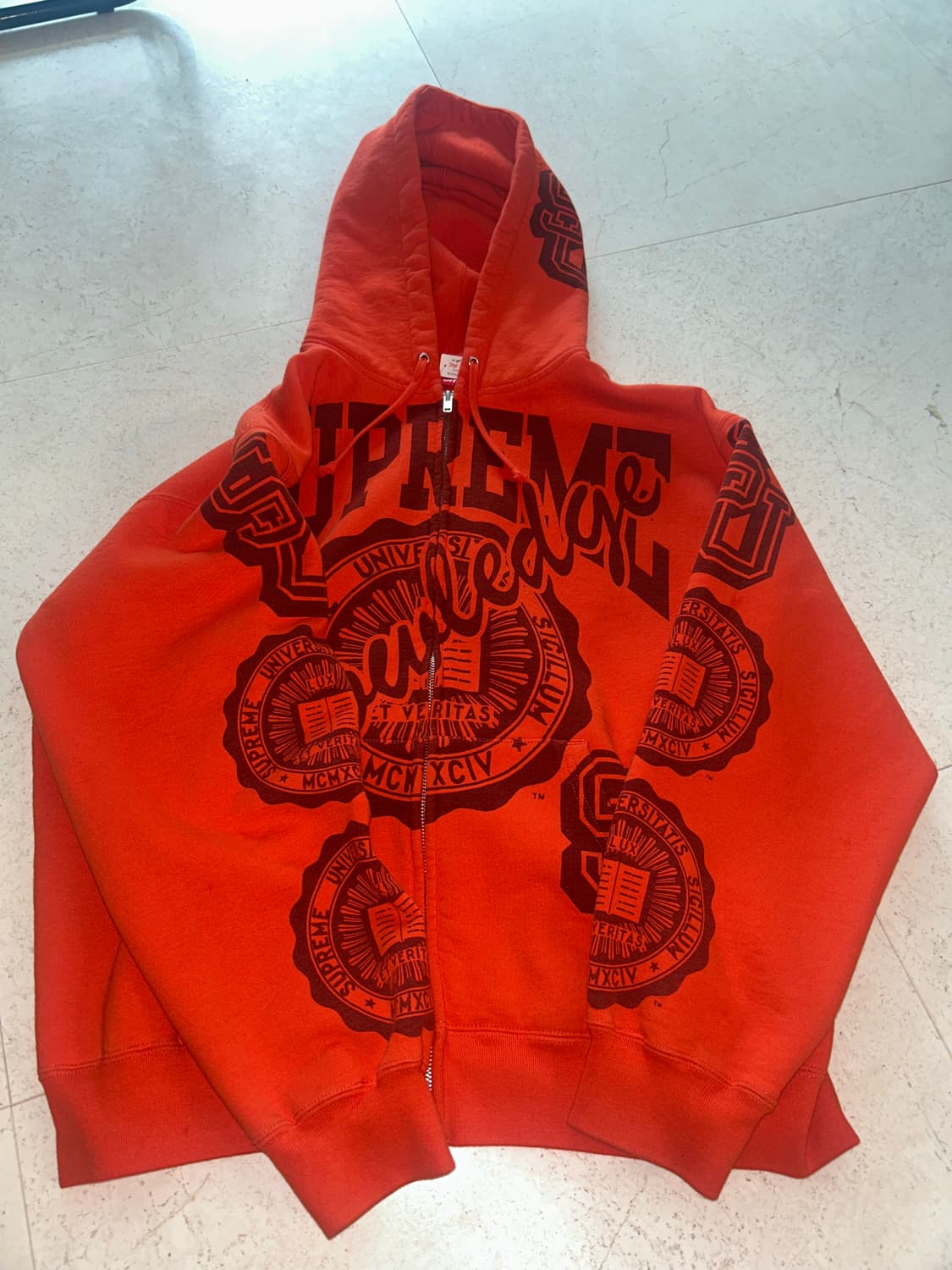 슈프림 널리지 레인즈 집업 후드 스웨트셔츠 오렌지  상품이미지2