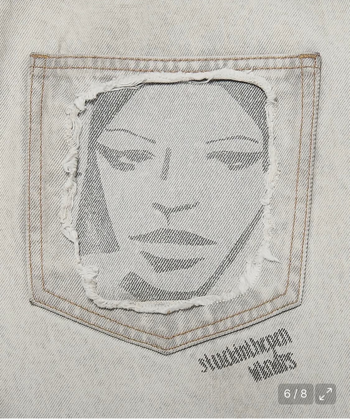 위캔더스 FACE DENIM PANTS (S.GREY) 상품이미지6