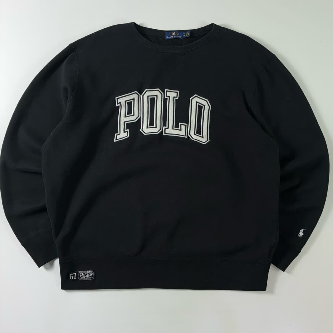 Polo  폴로 랄프로렌 코튼 스펠아웃 블랙 맨투맨  상품이미지1