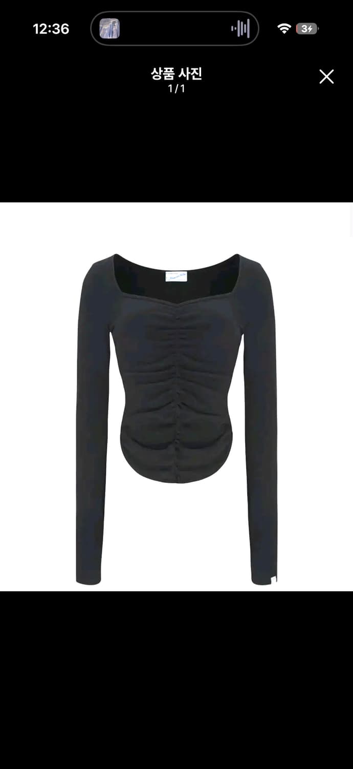 플리즈노팔로우 달린탑 블랙 상품이미지1