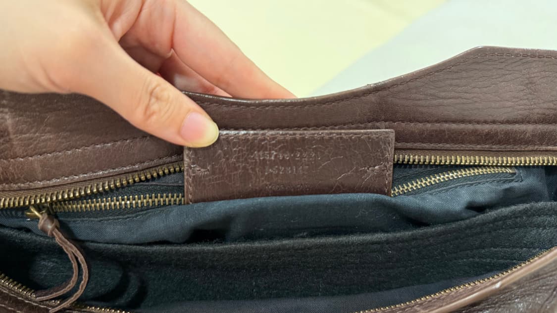 발렌시아가 클래식 시티백 모터백 브라운 미디움 상품이미지4