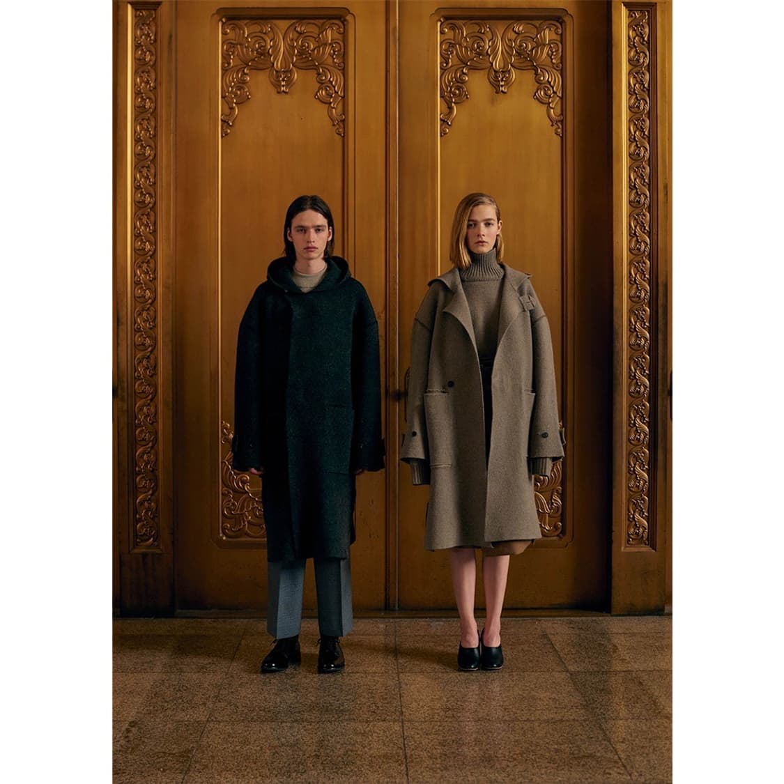 요크 밀라노 립 오버사이즈 더플 코트 상품이미지6