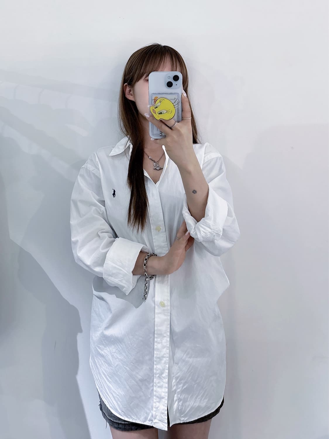 폴로랄프로렌 네이비포니 화이트 셔츠 상품이미지1