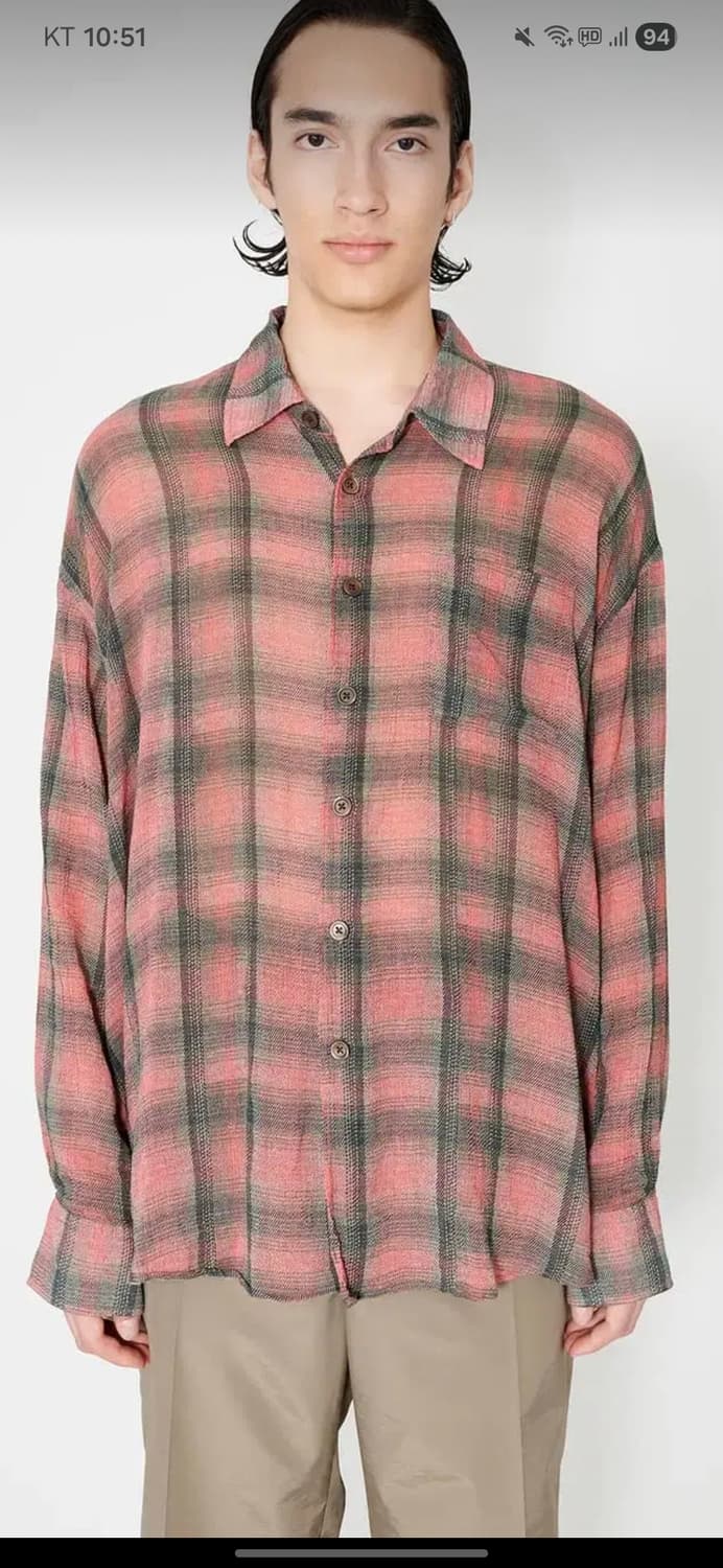 [44] our legacy borrowed check shirt 상품이미지2