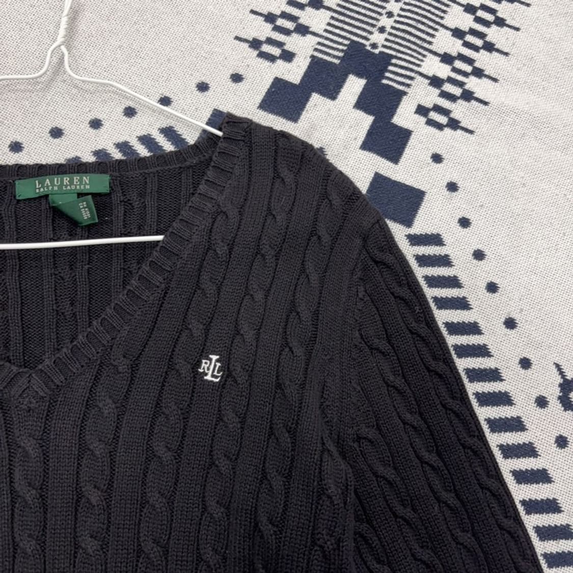 랄프로렌 브이넥 꽈배기 니트 스웨터 S P00036 상품이미지2