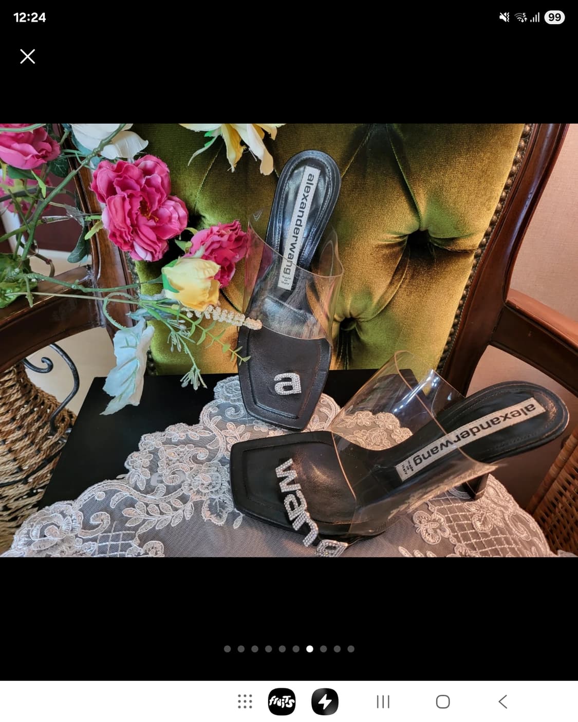 알렉산더왕 크리스탈 클리어 pvc 투명 스트랩 샌들 상품이미지7
