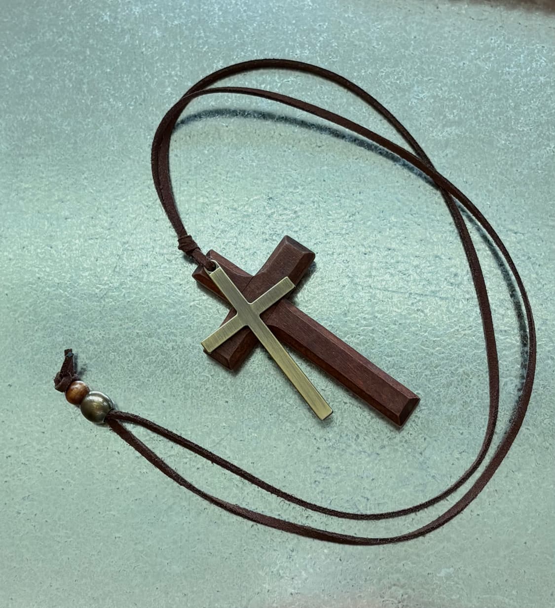 우드 원목 십자가 목걸이 상품이미지1