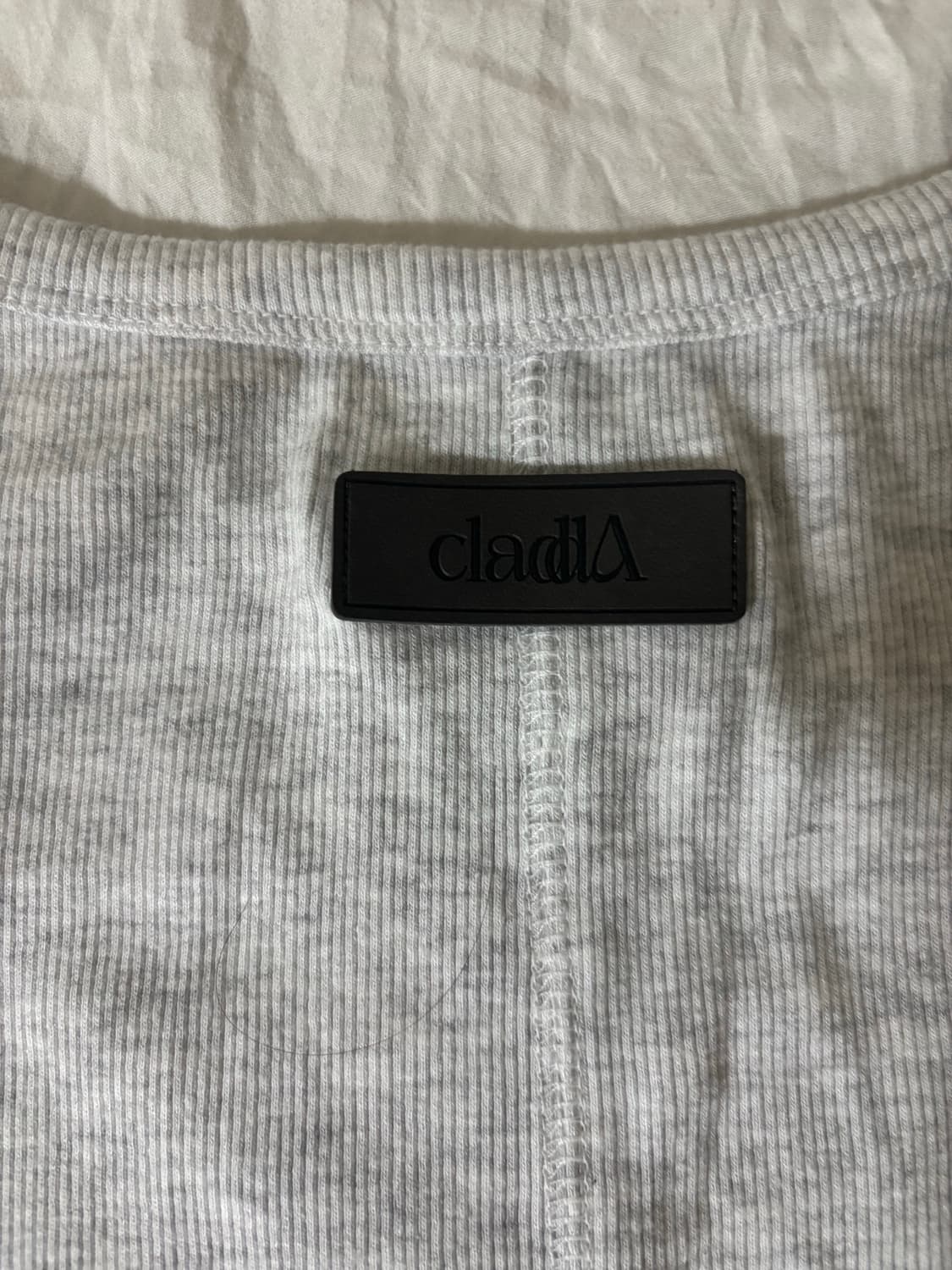 클라따 화이트멜란지 에센셜 슬리브리스 상품이미지4