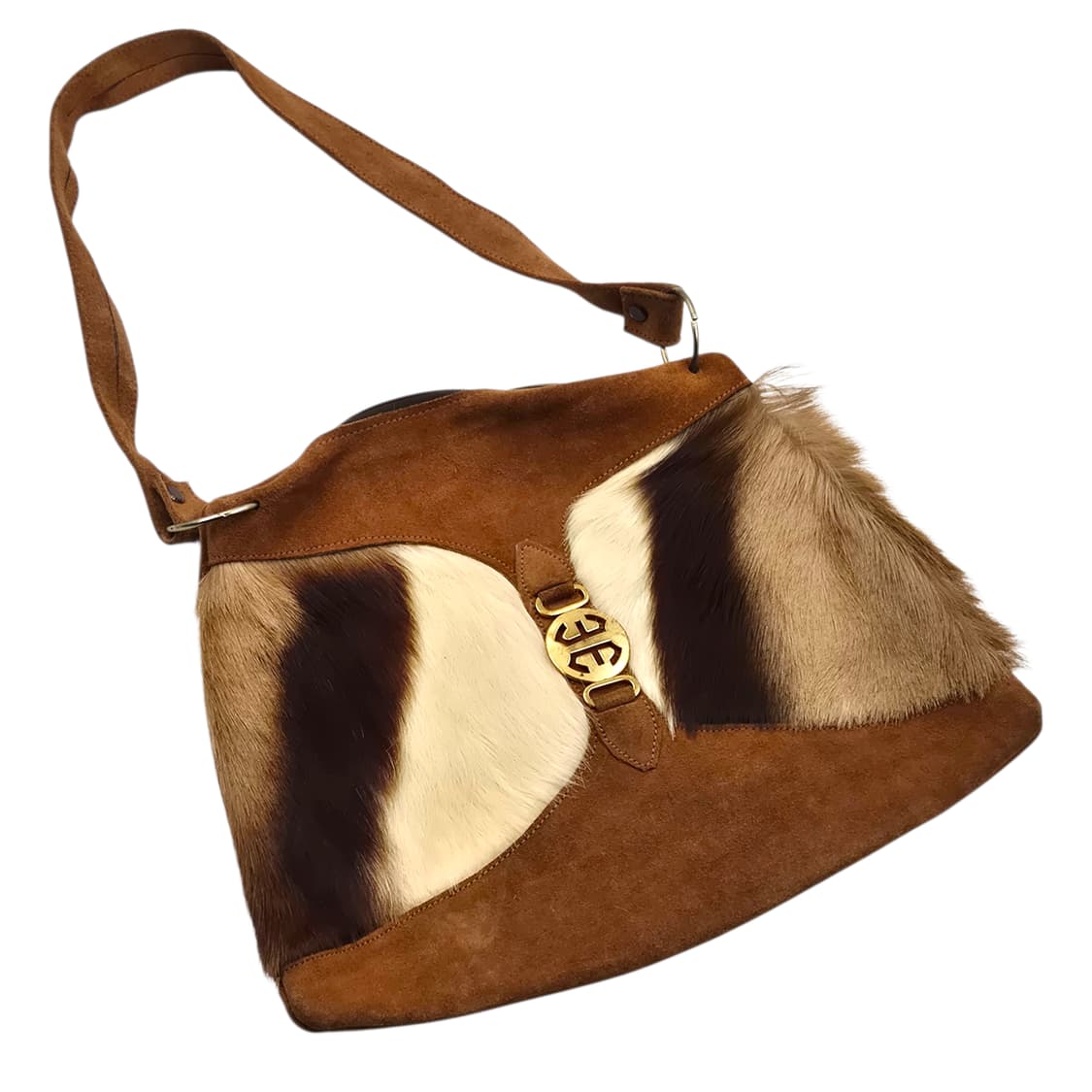 70s 핸드메이드 리얼 송치 스웨이드 숄더백 상품이미지1