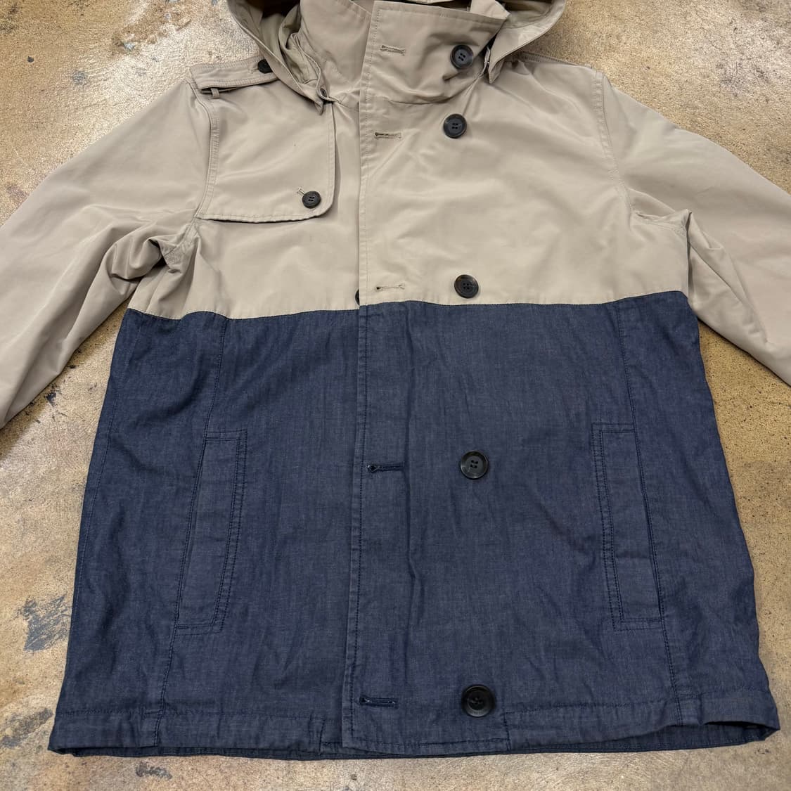 [정품/XL] 노스페이스 배색 후드 트렌치 코트 b15 상품이미지3