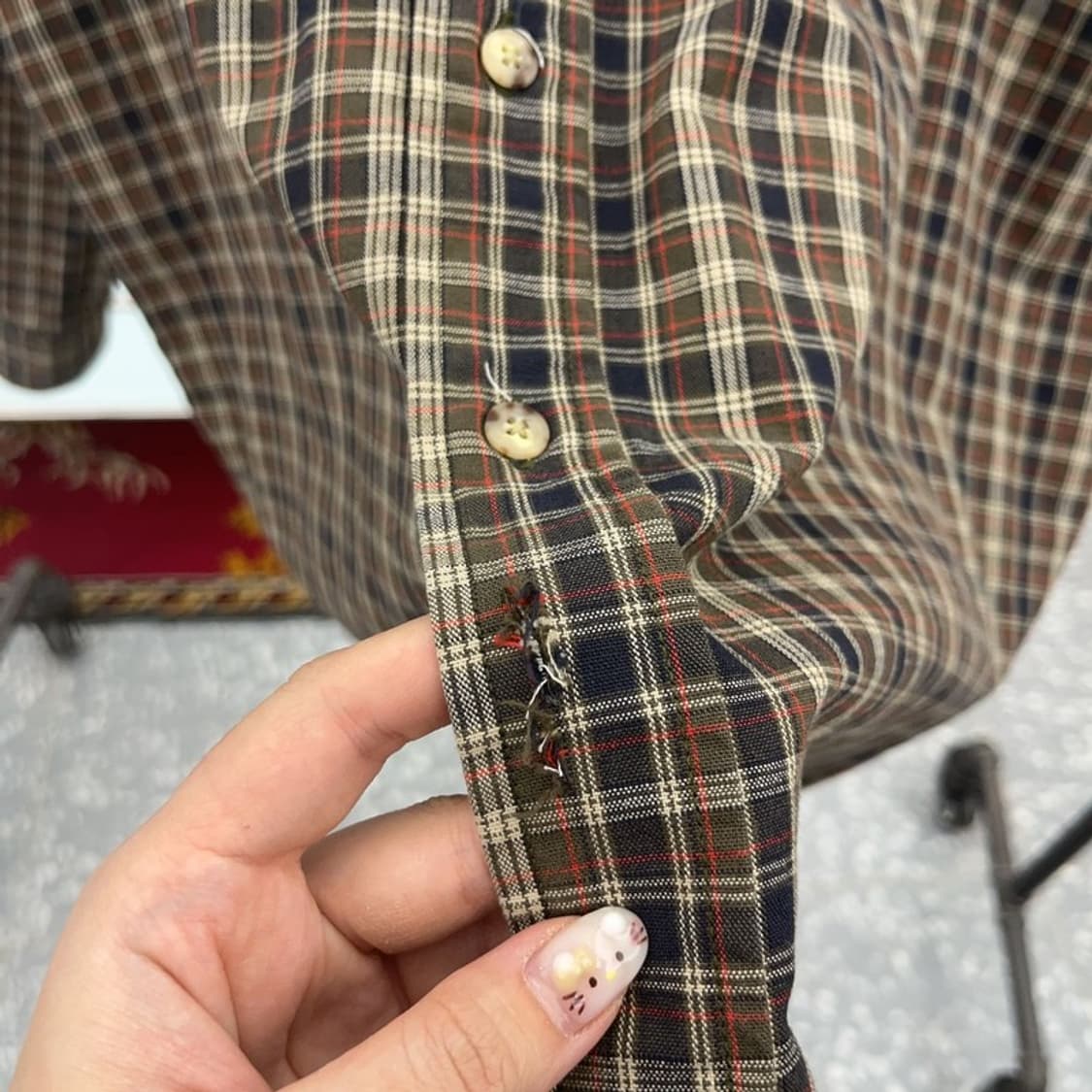 칼하트 90s 빈티지 빅사이즈 체크 셔츠 110 C06355 상품이미지7