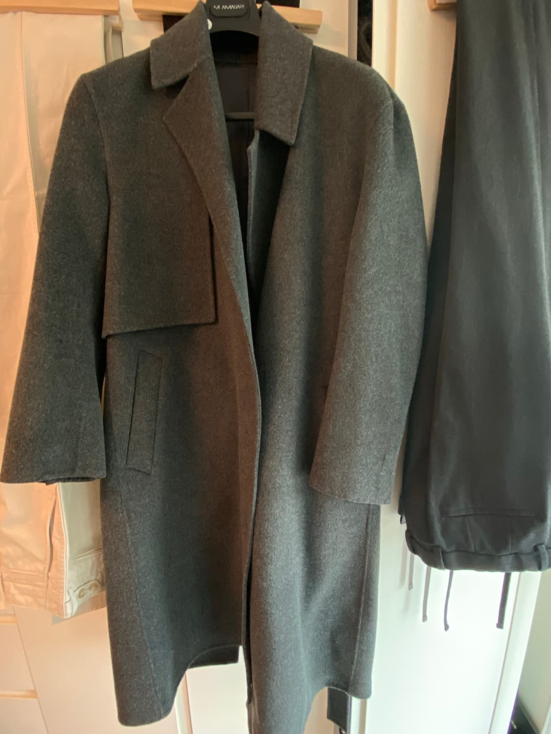 마마가리 건플랩 랩코트 차콜 46 사이즈 상품이미지2