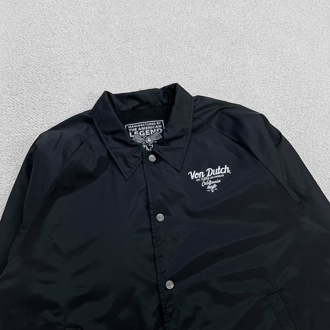 본 더치 Vondutch 스펠 로고 코치 자켓 블랙 상품이미지4