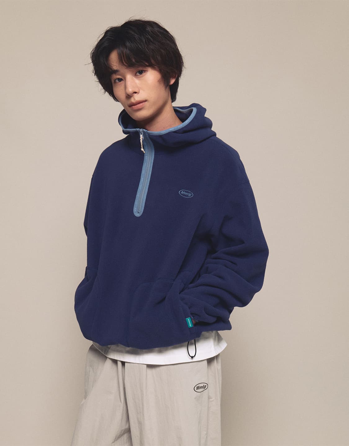 [Mmlg] 새상품 LOGO EMBOSSING FLEECE HOODIE 상품이미지7