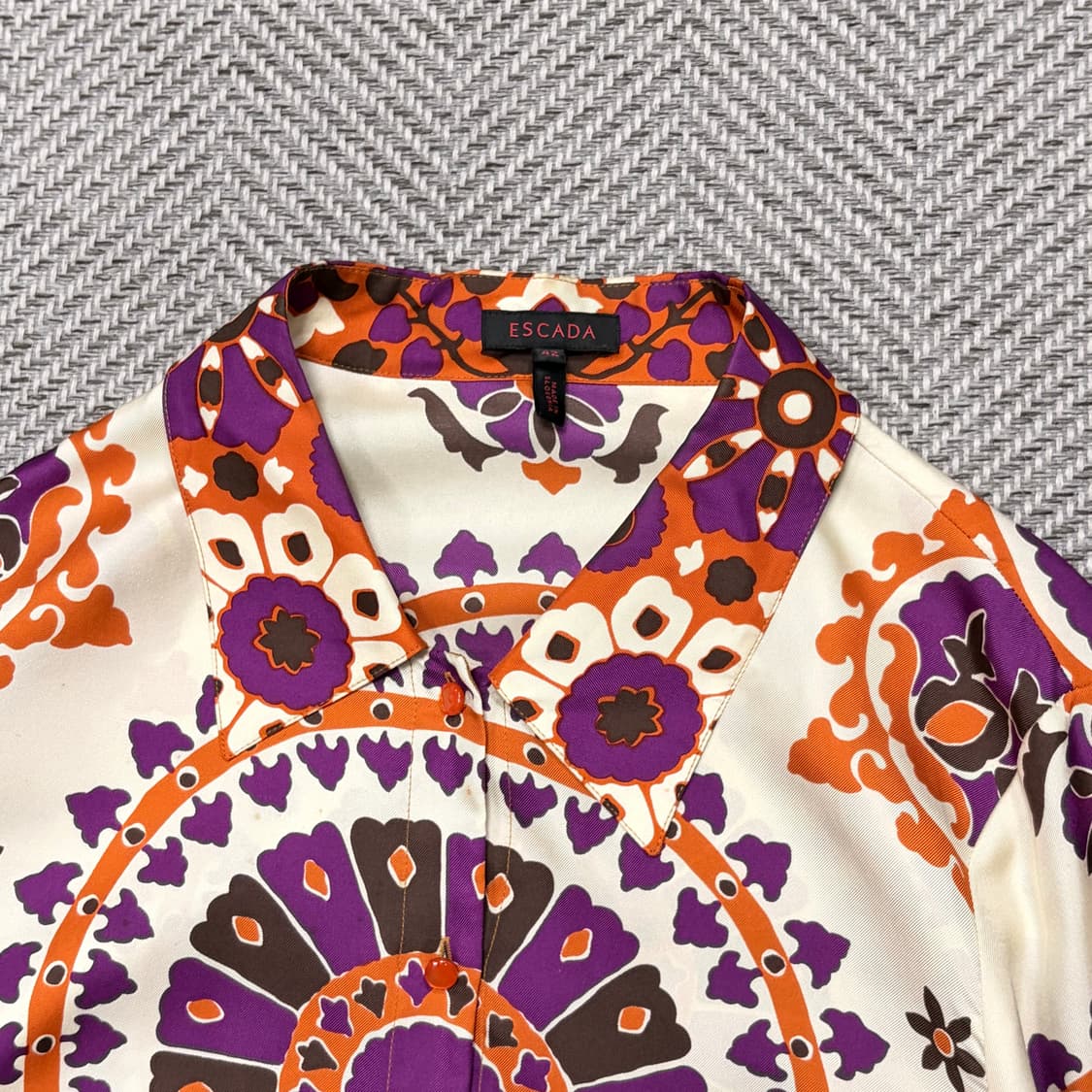 에스카다 실크 패턴 블라우스 v1012 상품이미지5